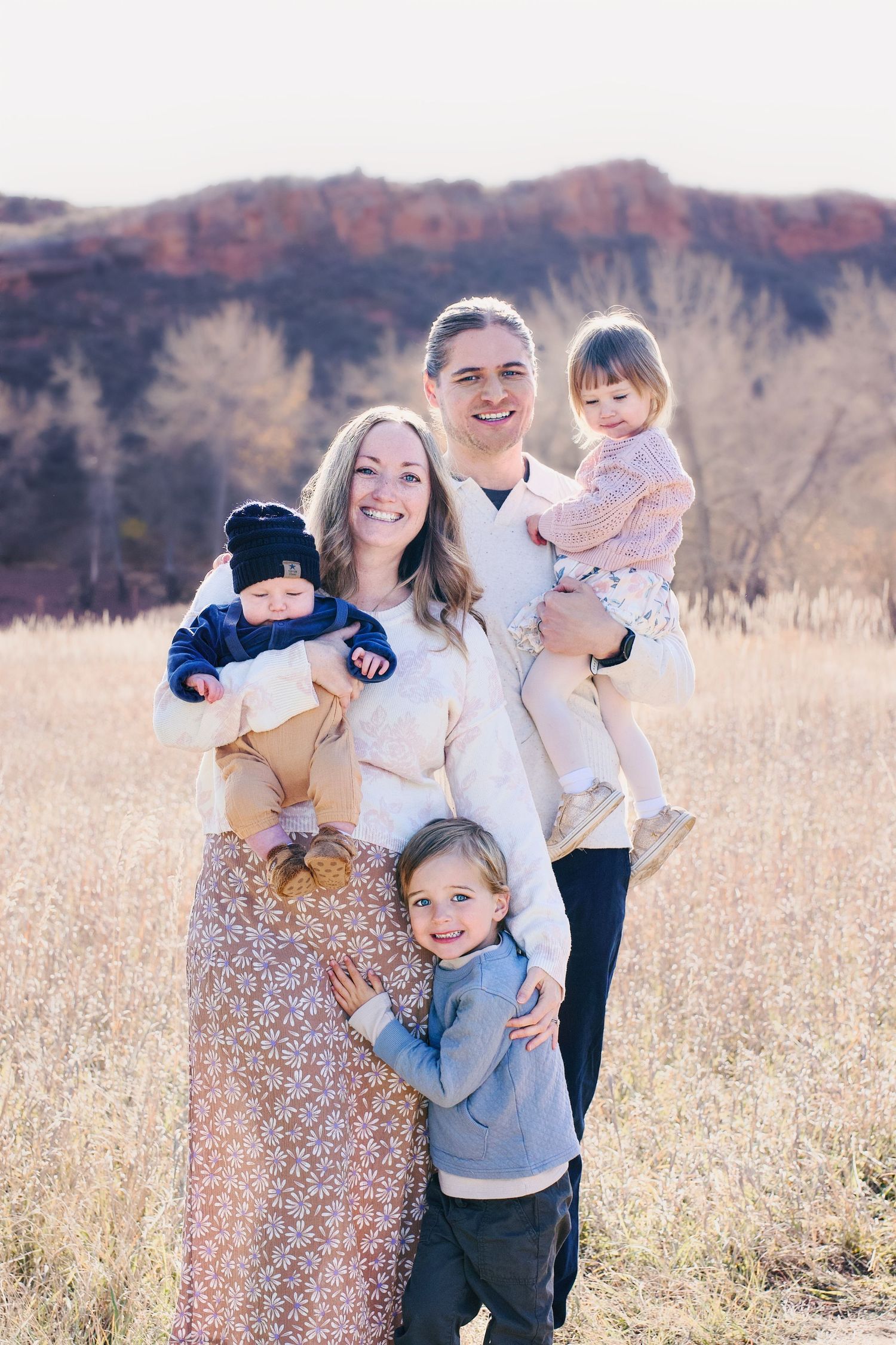 Family portrait outdoors at Lory State Park.