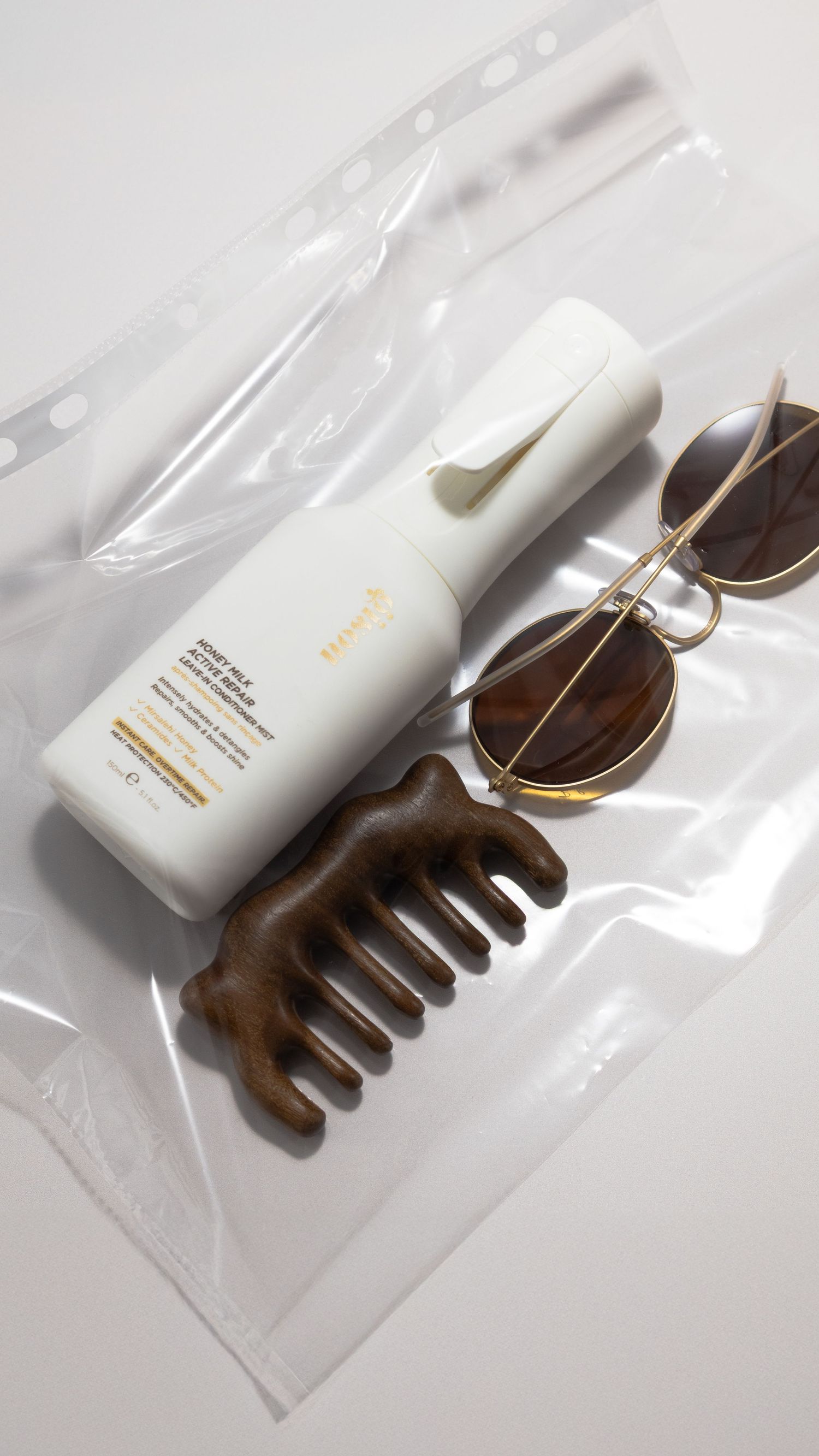 Gisou hair mist product photography UK