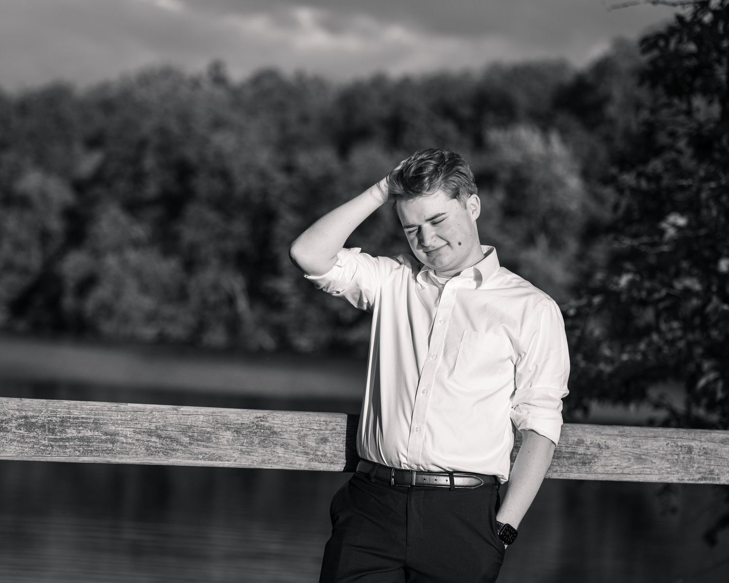 Young man senior portrait