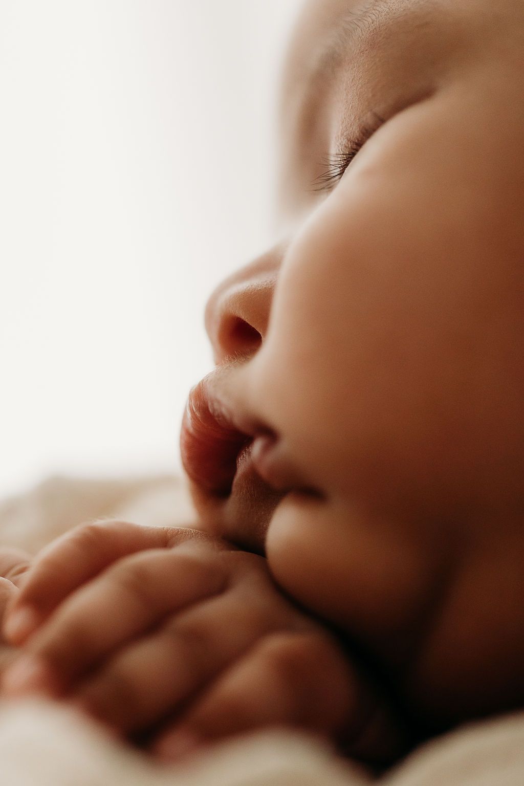 Tiny baby details captured during relaxed newborn photography session