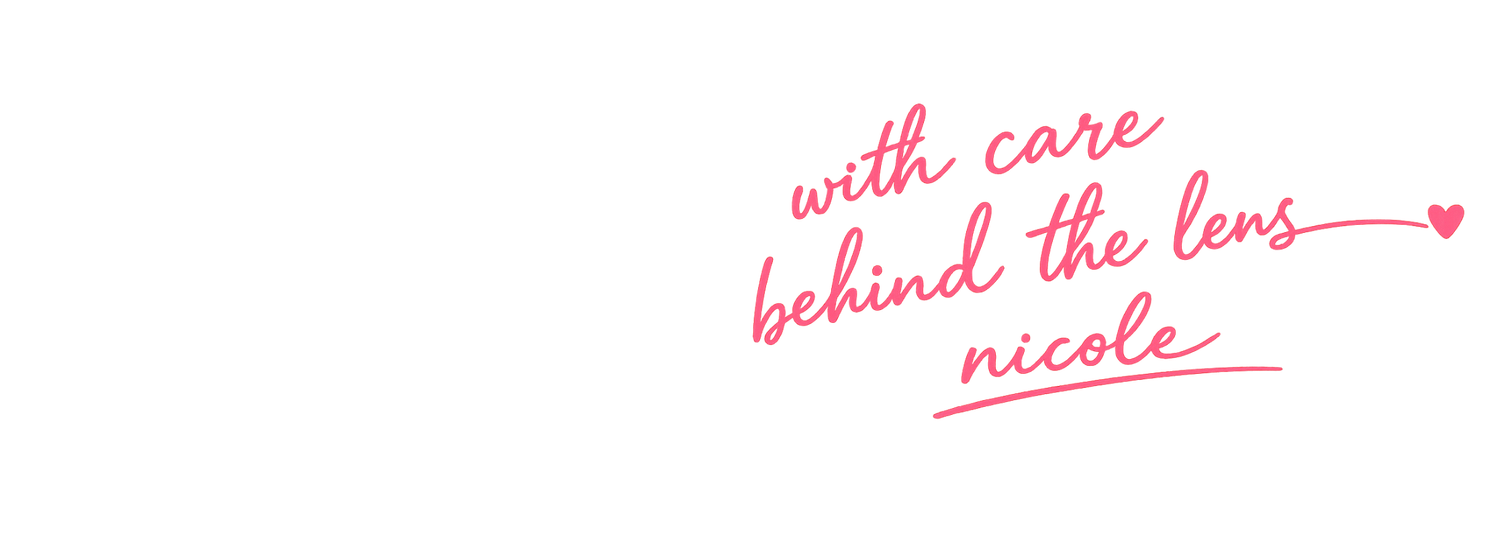 Pink cursive script reading \
