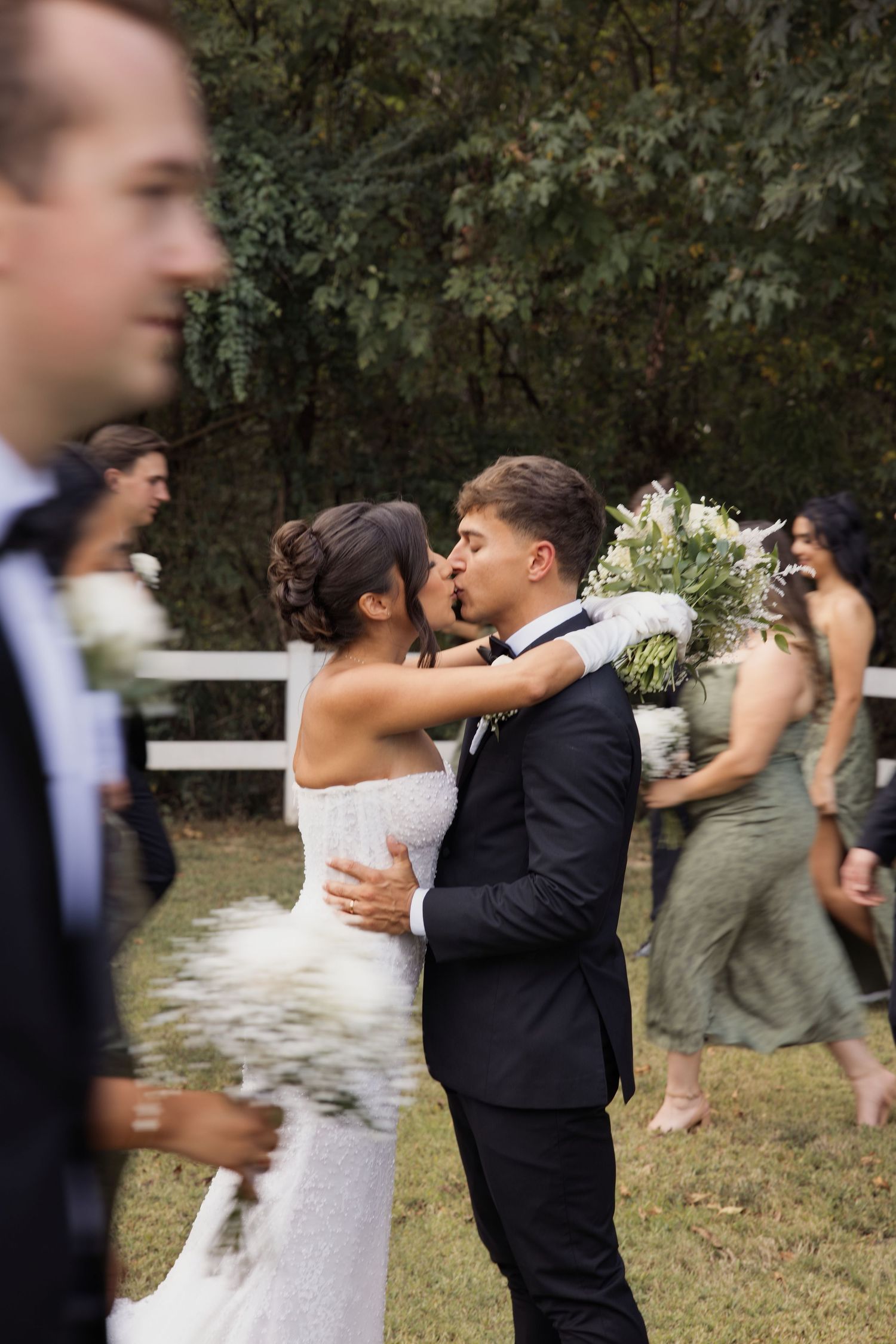 Candid wedding party photos showing joyful interactions outdoors. Alex Faye Photography Alex Faye Media Wedding Photographer Raleigh