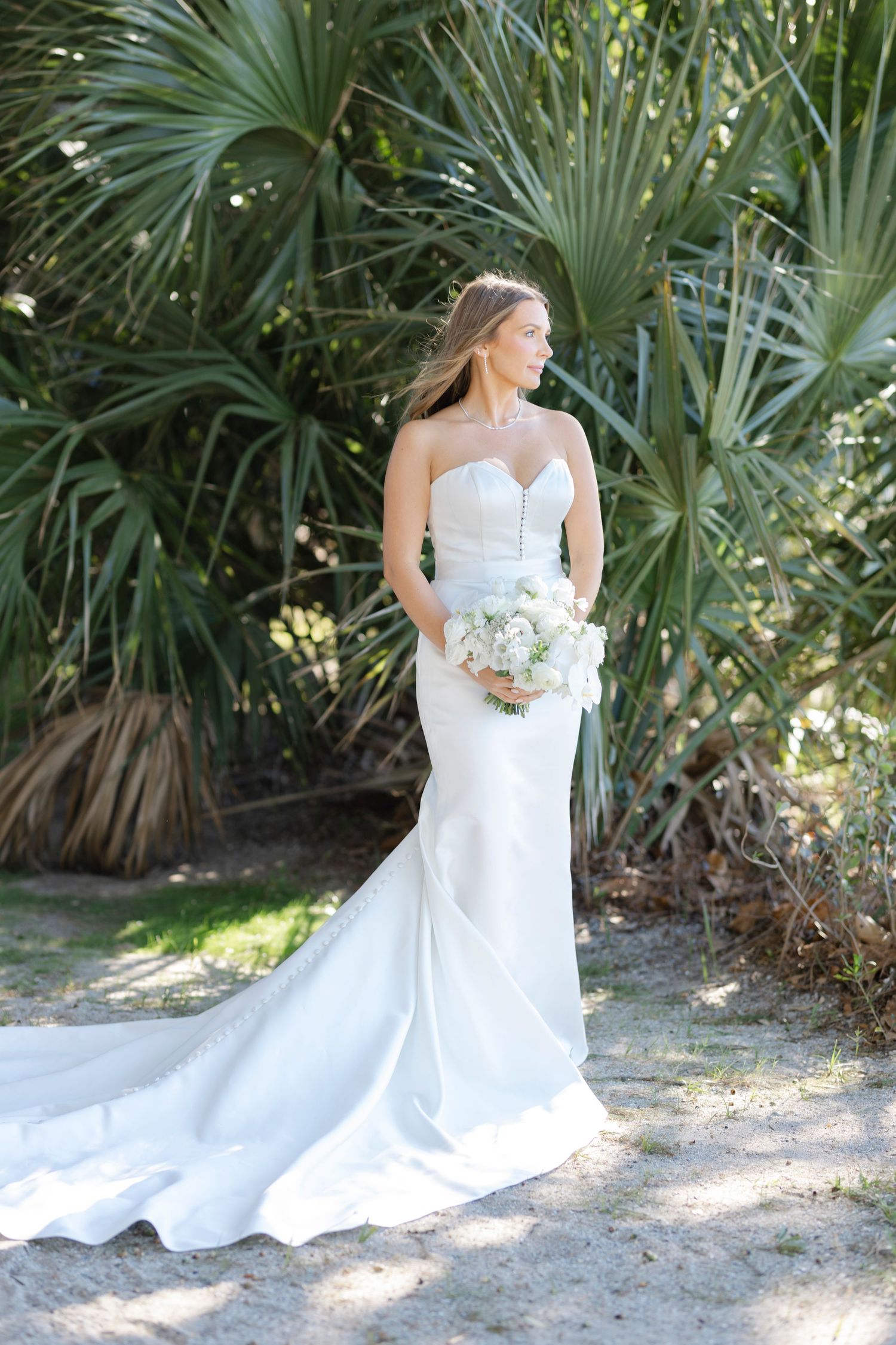 Bride at a luxury wedding at Lowndes Grove in Charleston, South Carolina