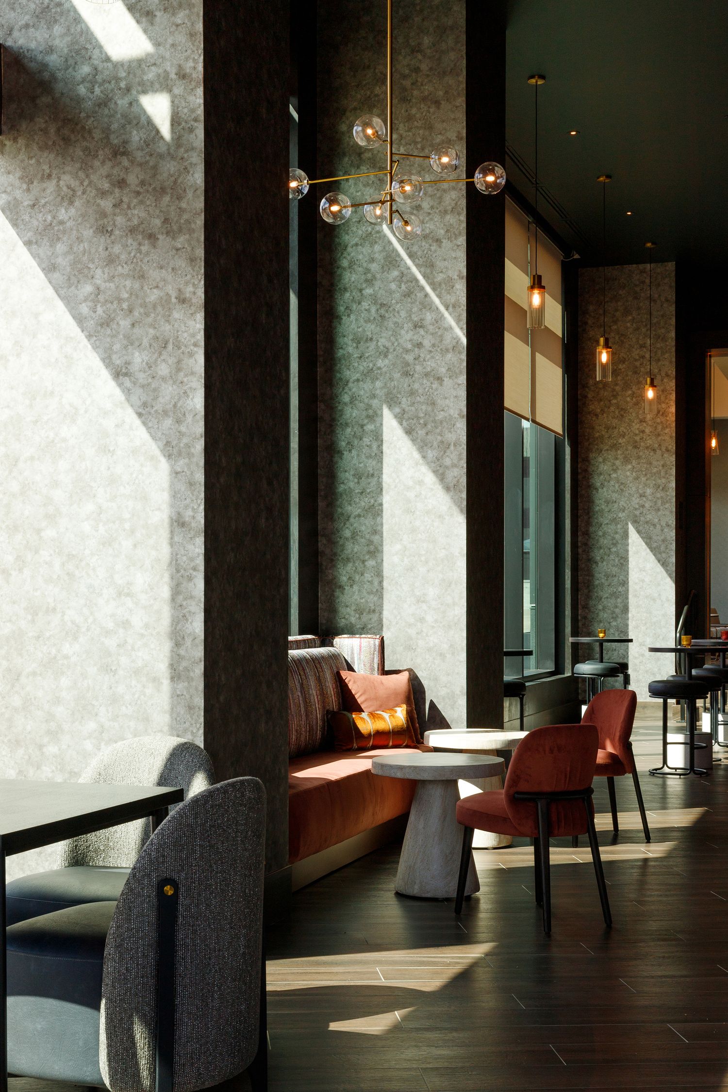 Modern restaurant interior by Colorado based hospitality photographer Adrian Kahn.