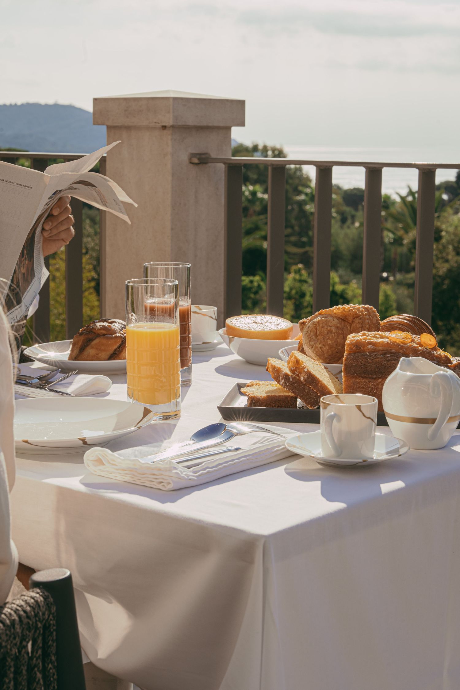 petit-déjeuner vue mer | côte d'azur | Saint-Tropez
