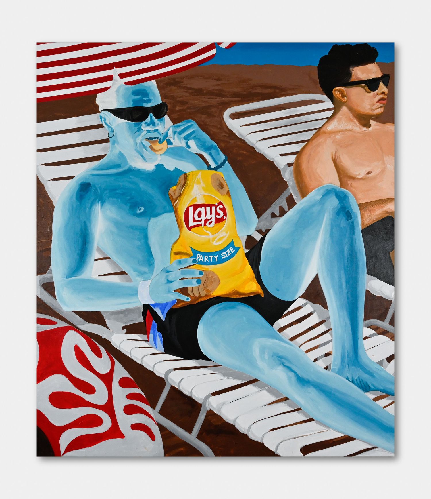 David and Avery (Party Size), 2025
Oil and acrylic on canvas
182 x 162 cm / 71 x 65 in