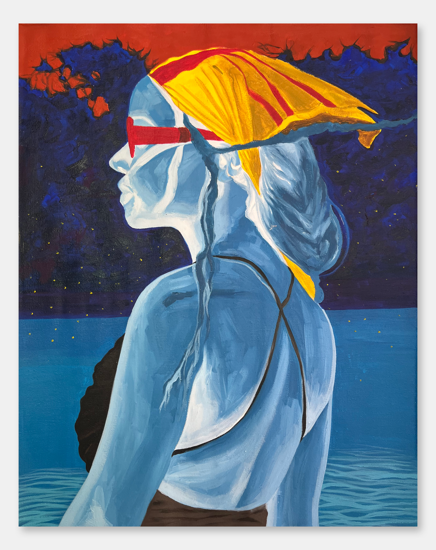 Simone’s Yellow Scarf, 2025
Oil and acrylic on canvas
76 x 61 cm / 30 x 24 in