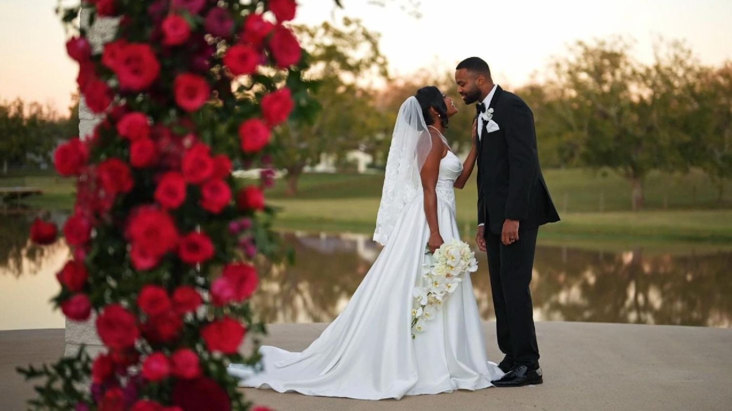 Cinematic ceremony film documenting wedding vows