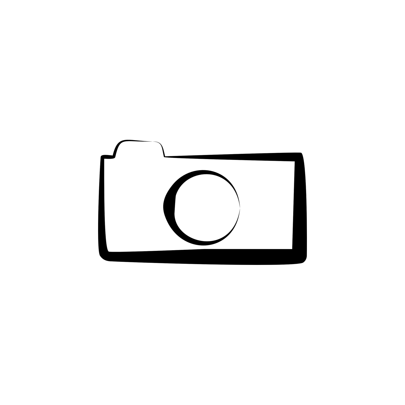 A graphic:  a simple line drawing of a camera.