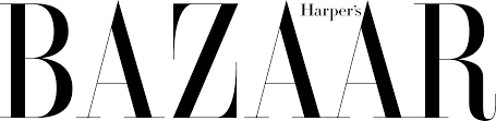 Harper's Bazaar magazine masthead in distinctive black serif typography.