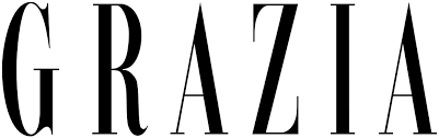 Grazia fashion magazine logo in bold black serif capital letters.