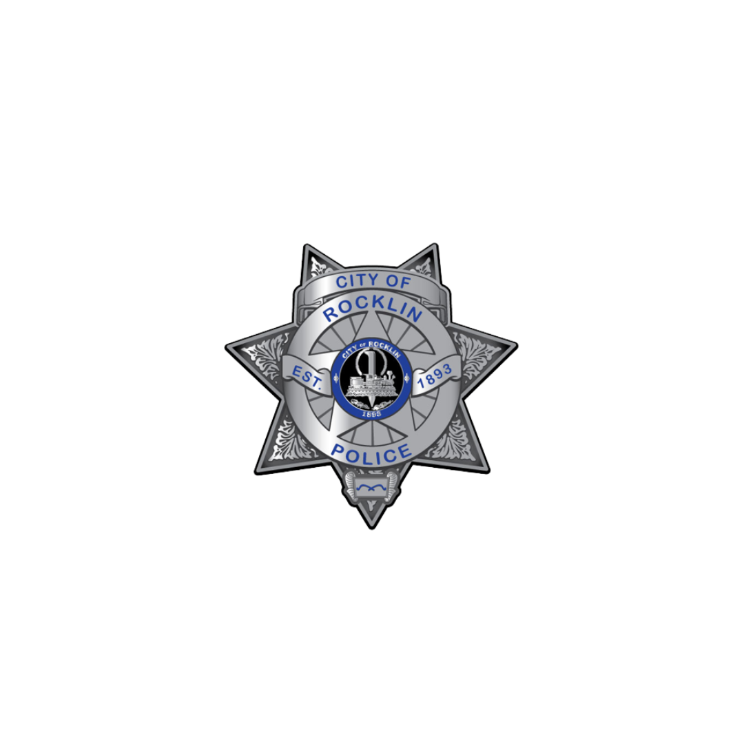 Collection of silver police badge designs with star and shield motifs.