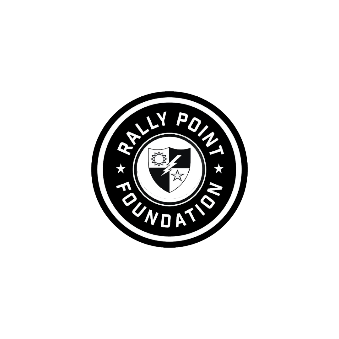 Set of circular black and white badge-style logos with minimalist designs.