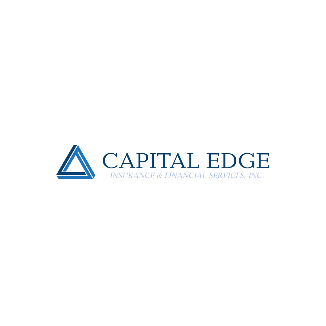 Blue triangular Capital Edge corporate logo with clean modern typography.