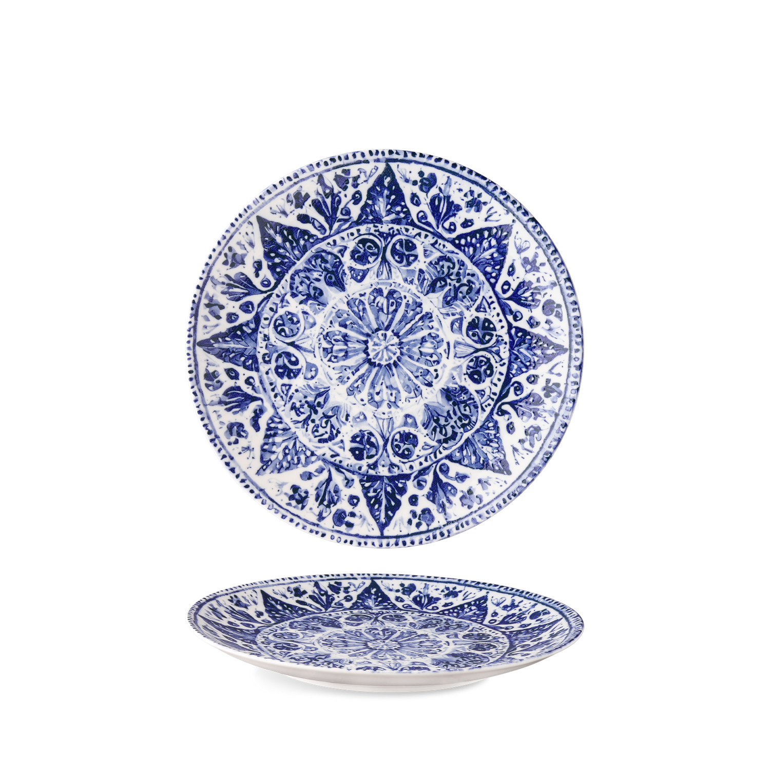 Nordic porcelain collection with digital print.
