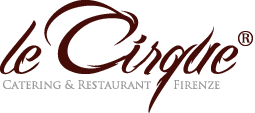 Elegant brown script logo for Catering & Restaurant Firenze with decorative swirls and flourishes.