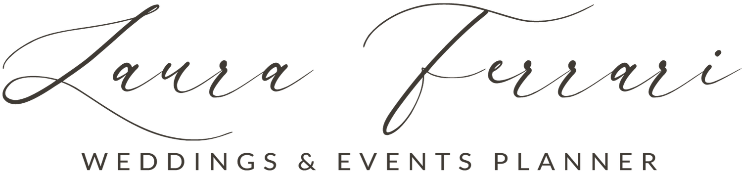 Elegant handwritten calligraphy logo design for Lara Paris Weddings and Events Planner in black ink.