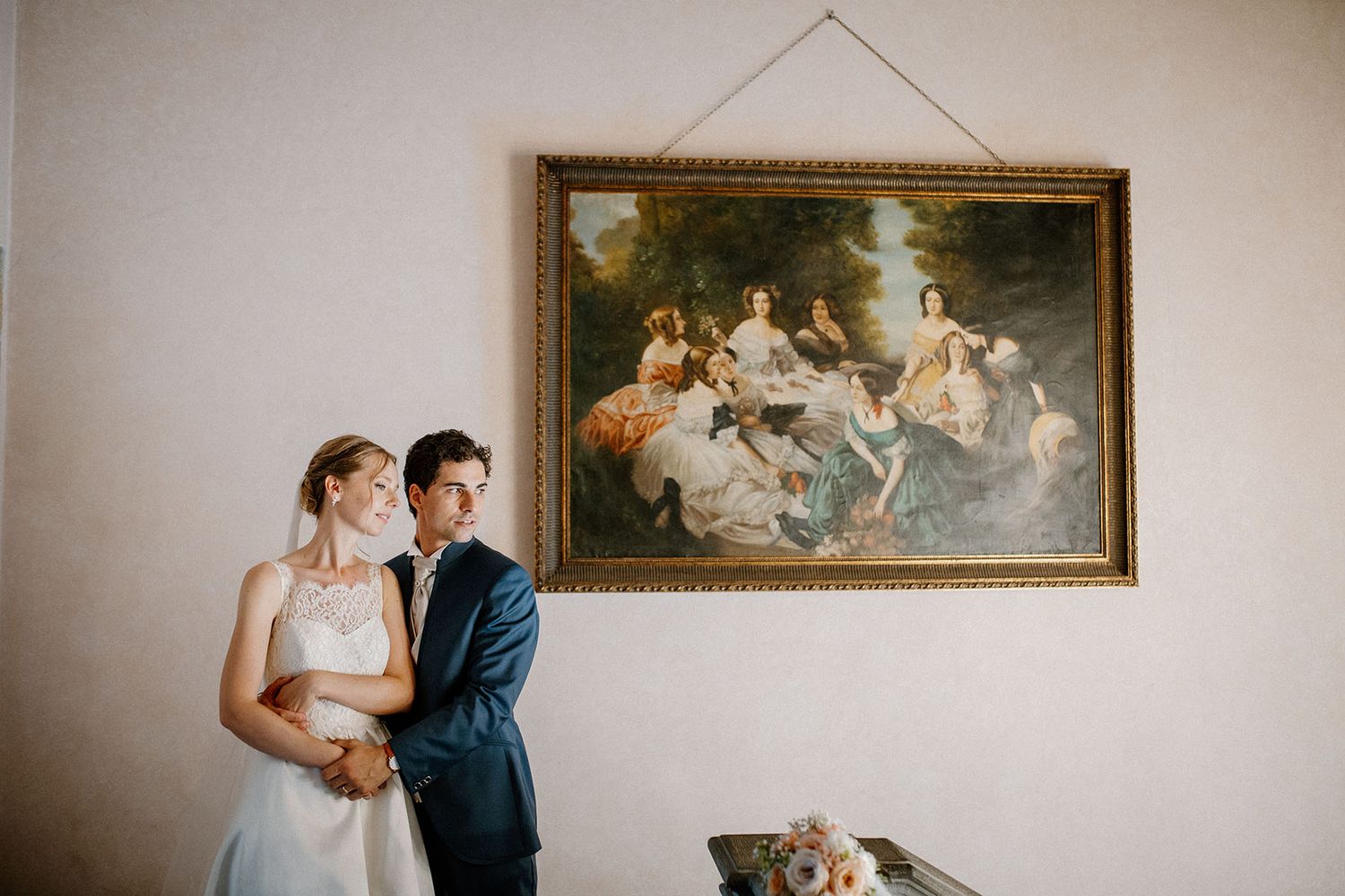Coppia di sposi a Villa Malliana, reportage di matrimonio