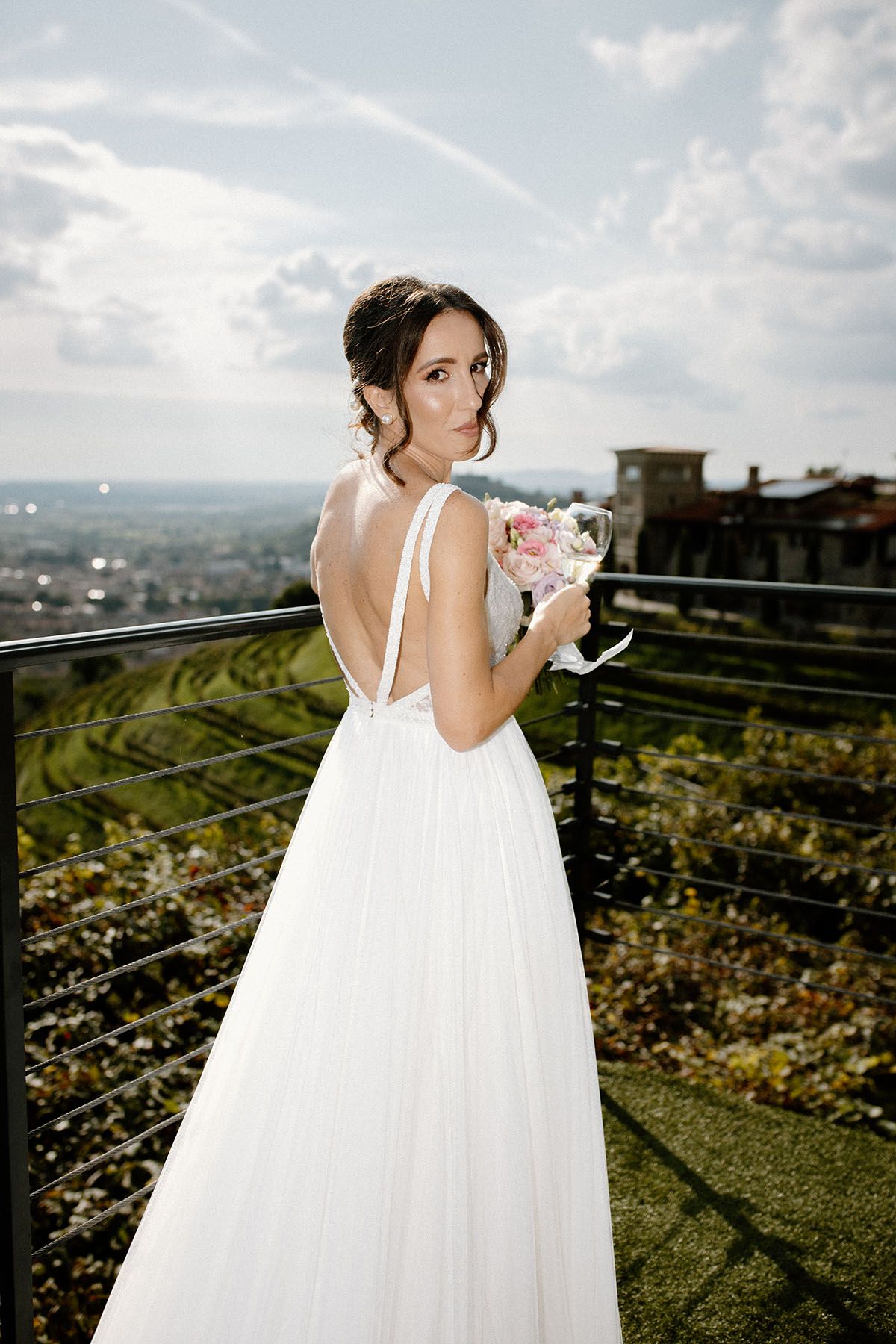 Shooting degli sposi tra i vigneti a Le Cantorie, Franciacorta