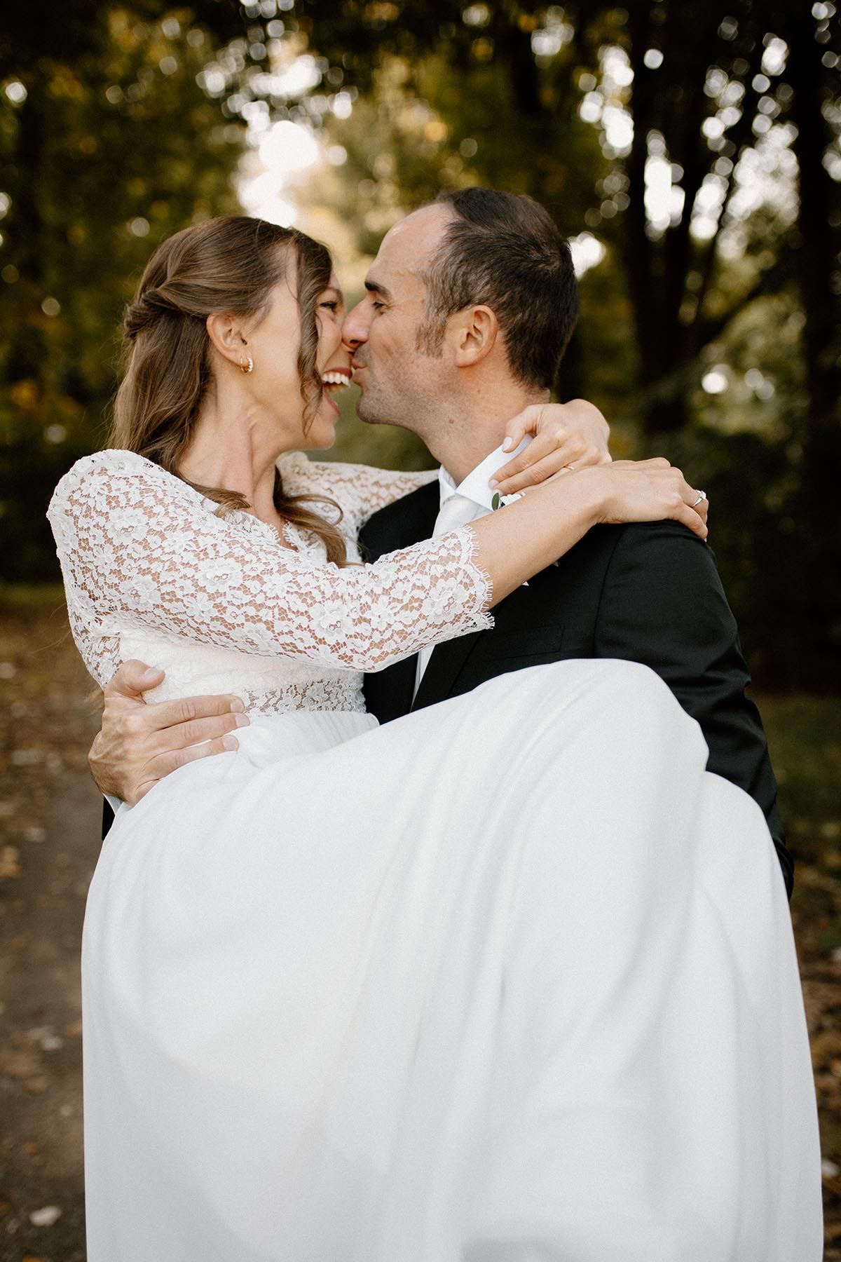 Shooting degli sposi nel parco di Monza