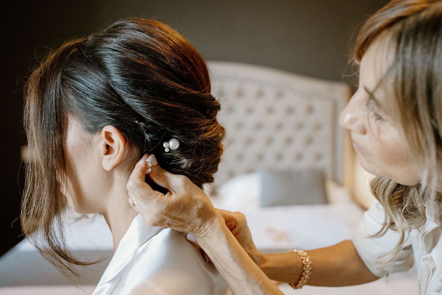 Preparazione della sposa prima del matrimonio