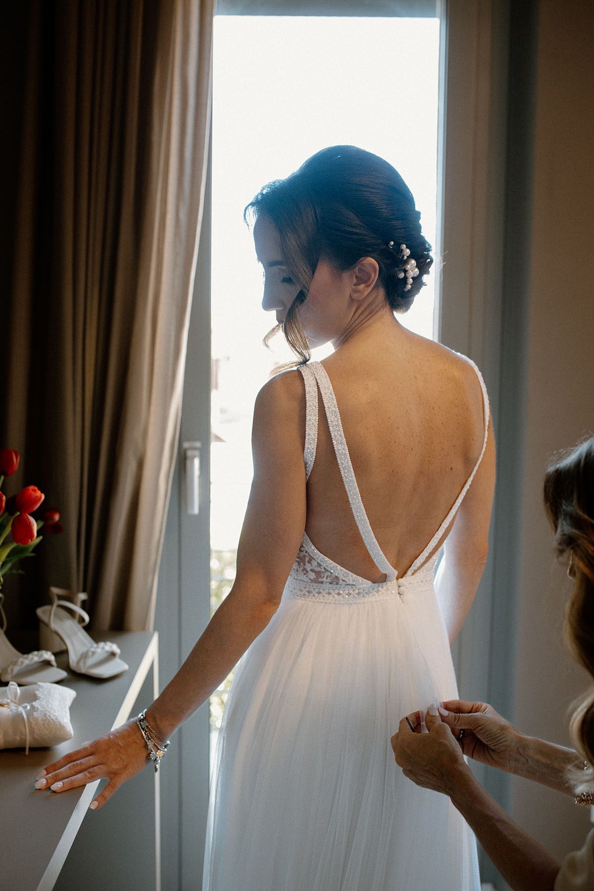 Preparazione della sposa prima del matrimonio