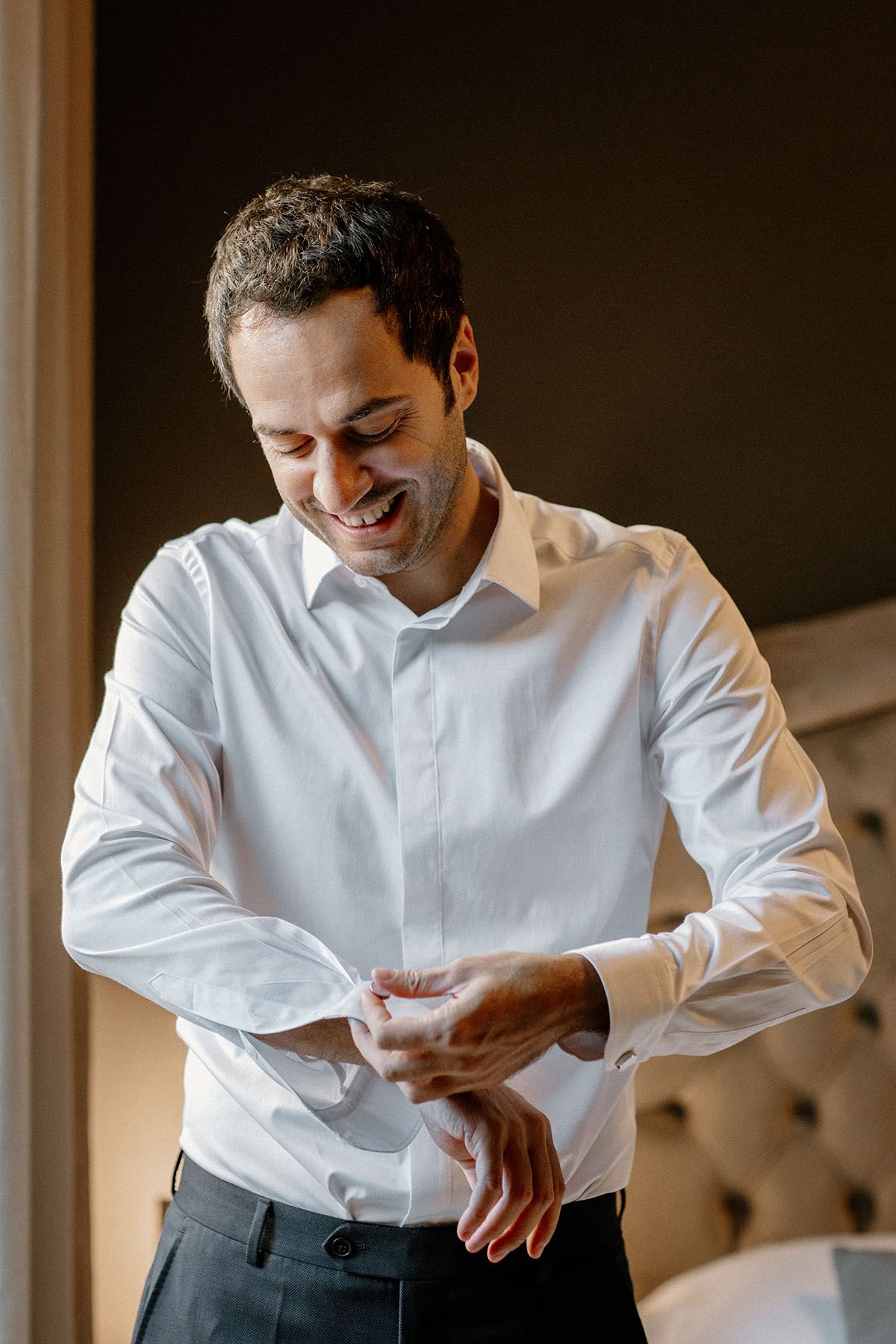 Preparazione dello sposo prima del matrimonio