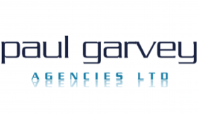 Paul Garvey text logo design in modern typography style.