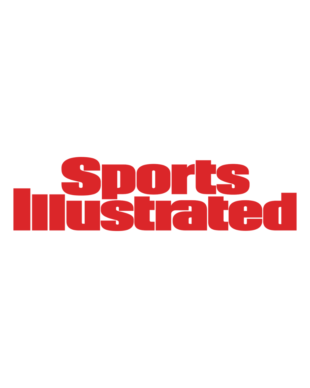Sports Illustrated logo in bold red text on white background, featuring the iconic magazine brand name.