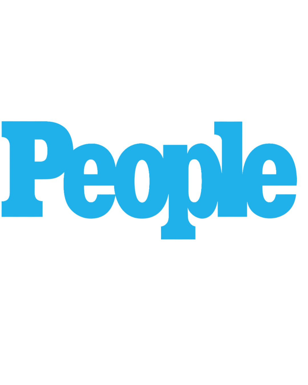 People magazine logo in bold blue text on a white background.