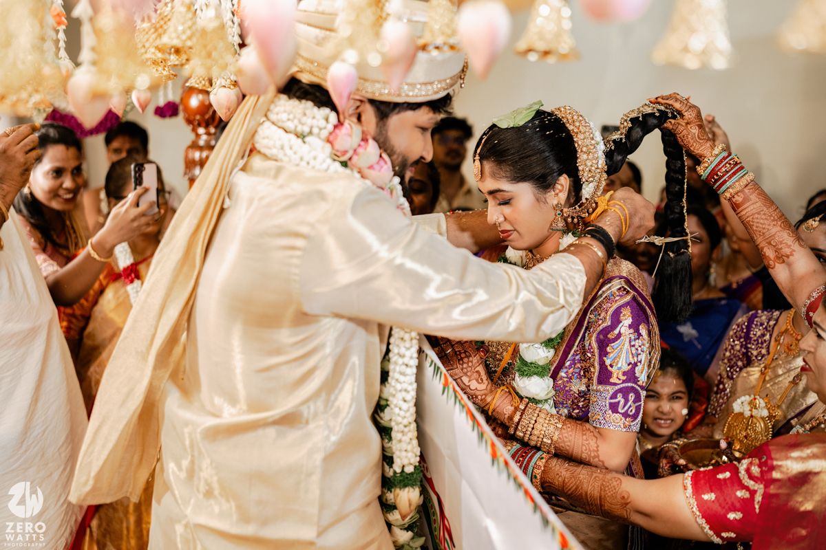 Joyous wedding celebration with traditional customs and rituals.