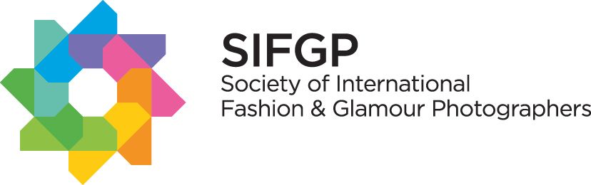 Colorful geometric logo for Society of International Fashion & Glamour Photographers.