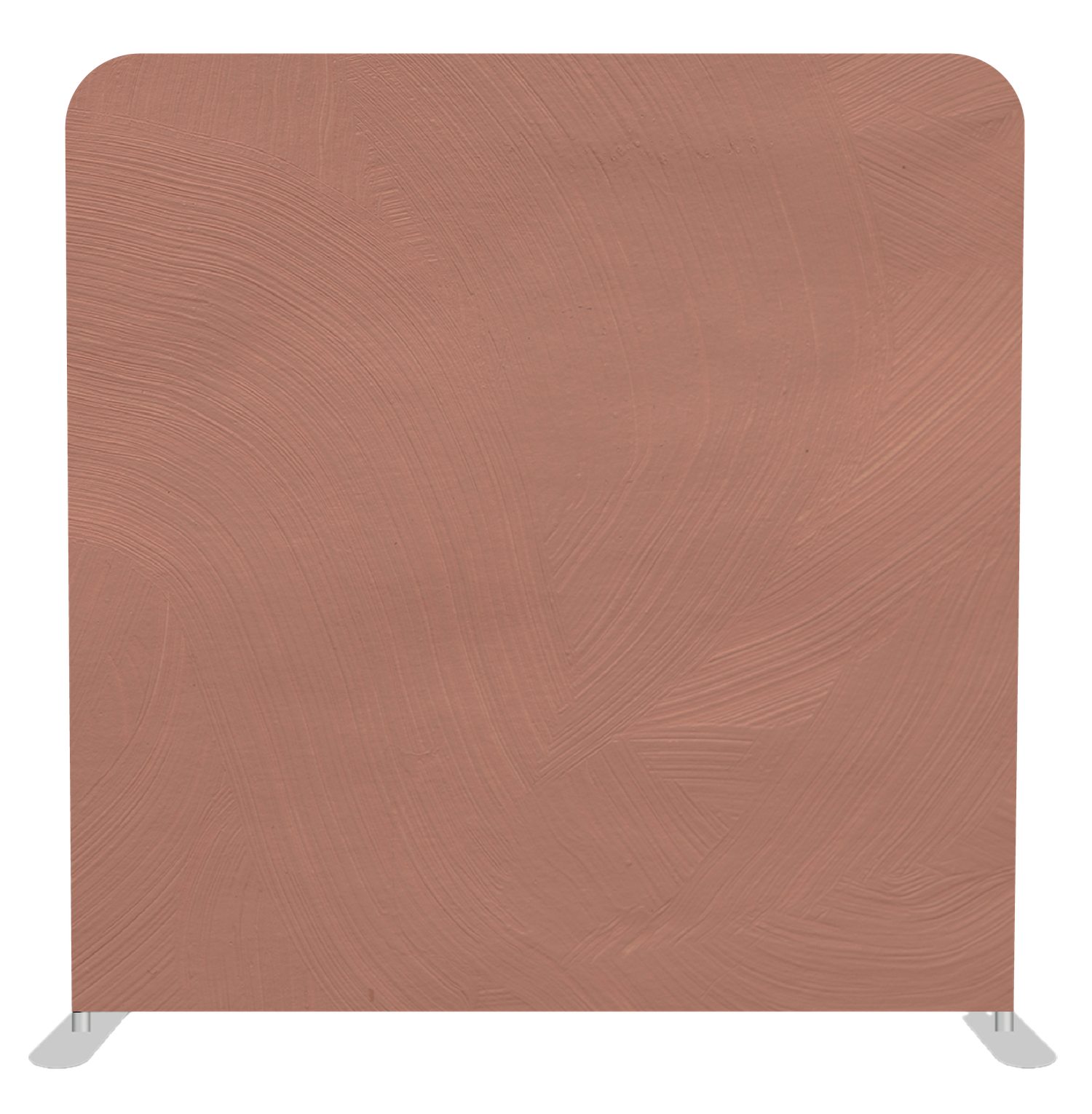 A series of six abstract brown rectangular shapes arranged horizontally with subtle texture variations and curved edges.