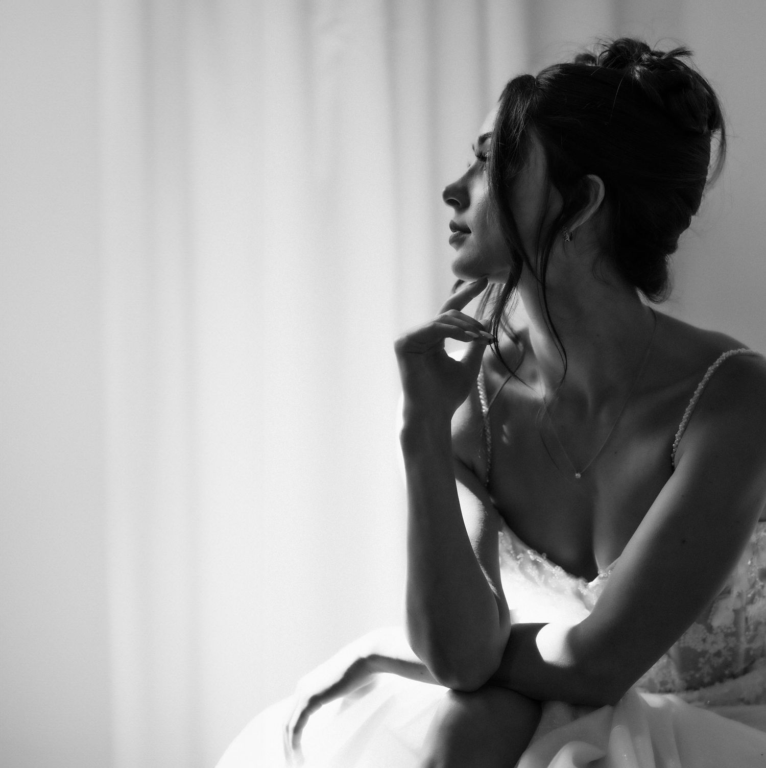bride black and white