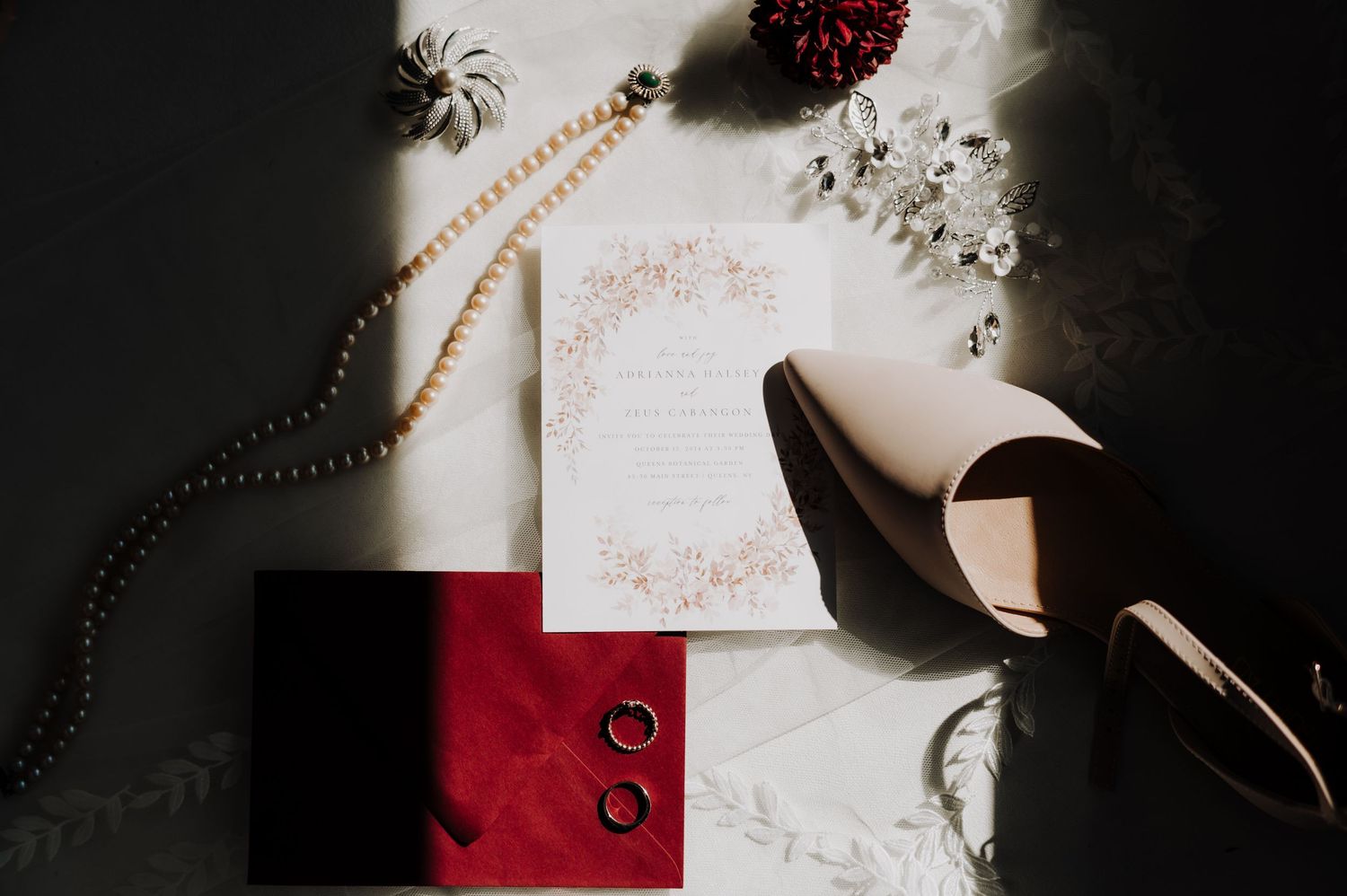 Bride wedding flatlay shoes jewelry invitations ideas