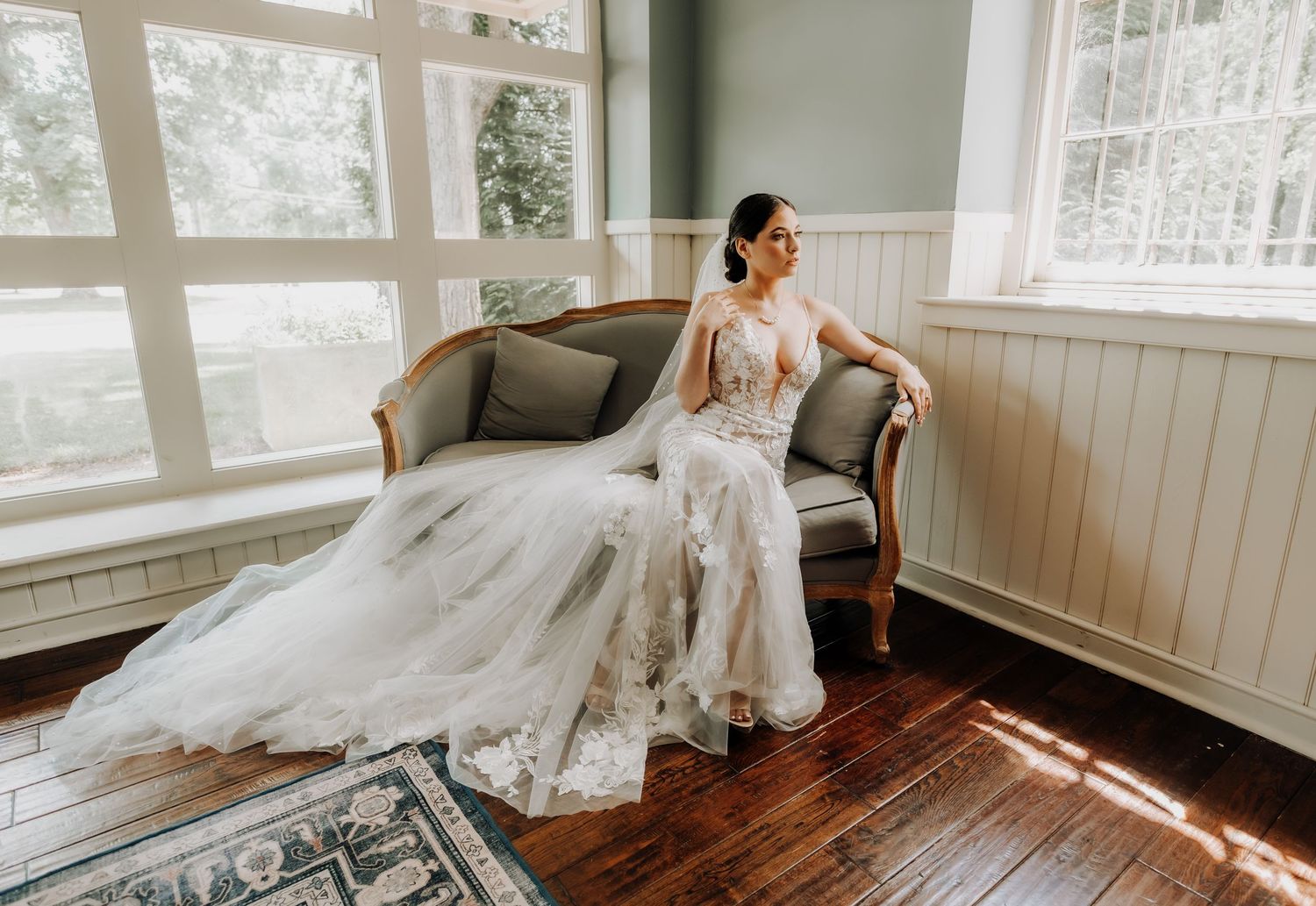 Bride portrait editorial wedding dress elegant