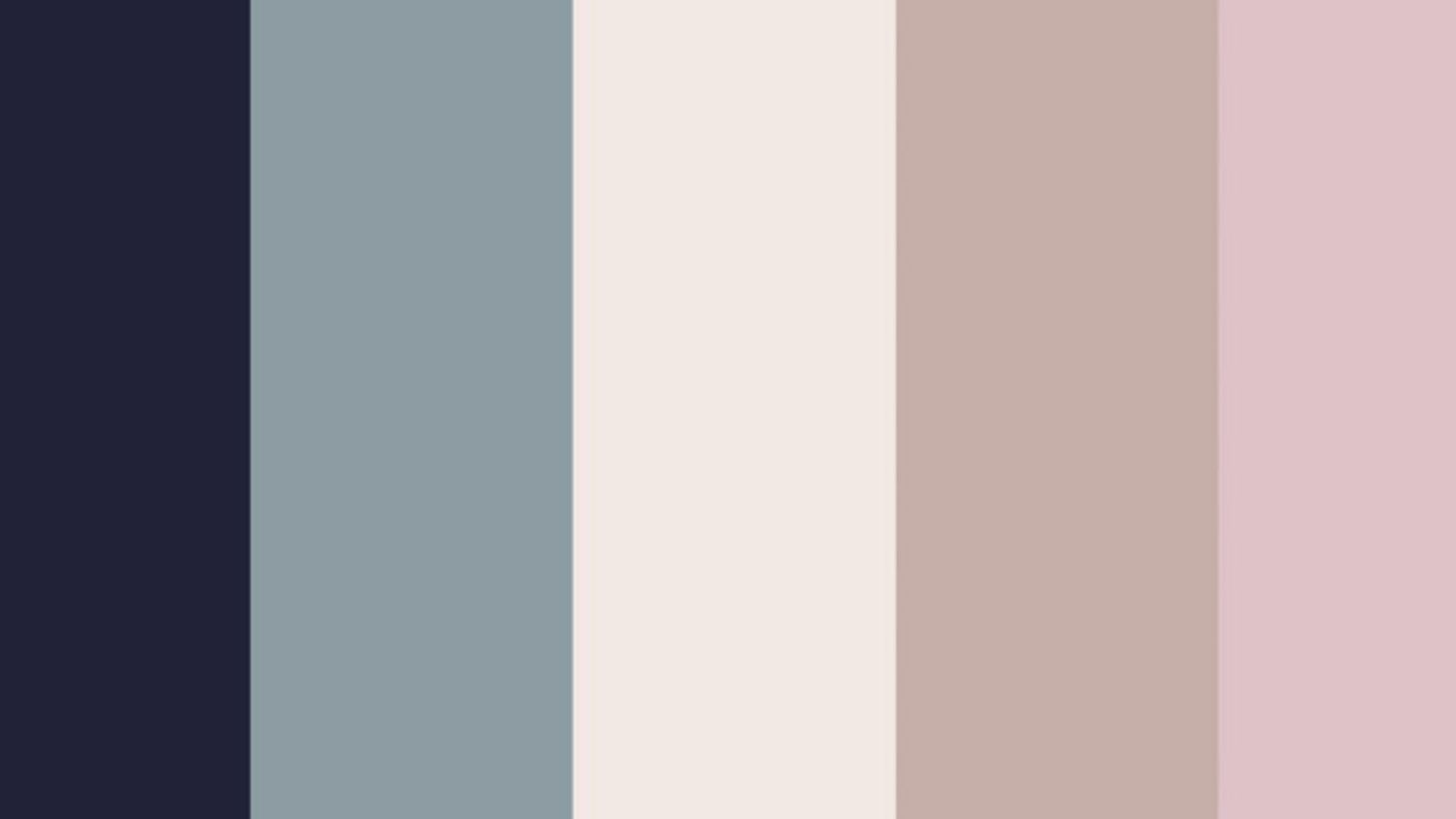 Color scheme showing a gradient from dark navy through gray to soft pink hues.