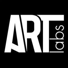 ARTlabs logo featuring bold white letters on a black background with a modern geometric design.