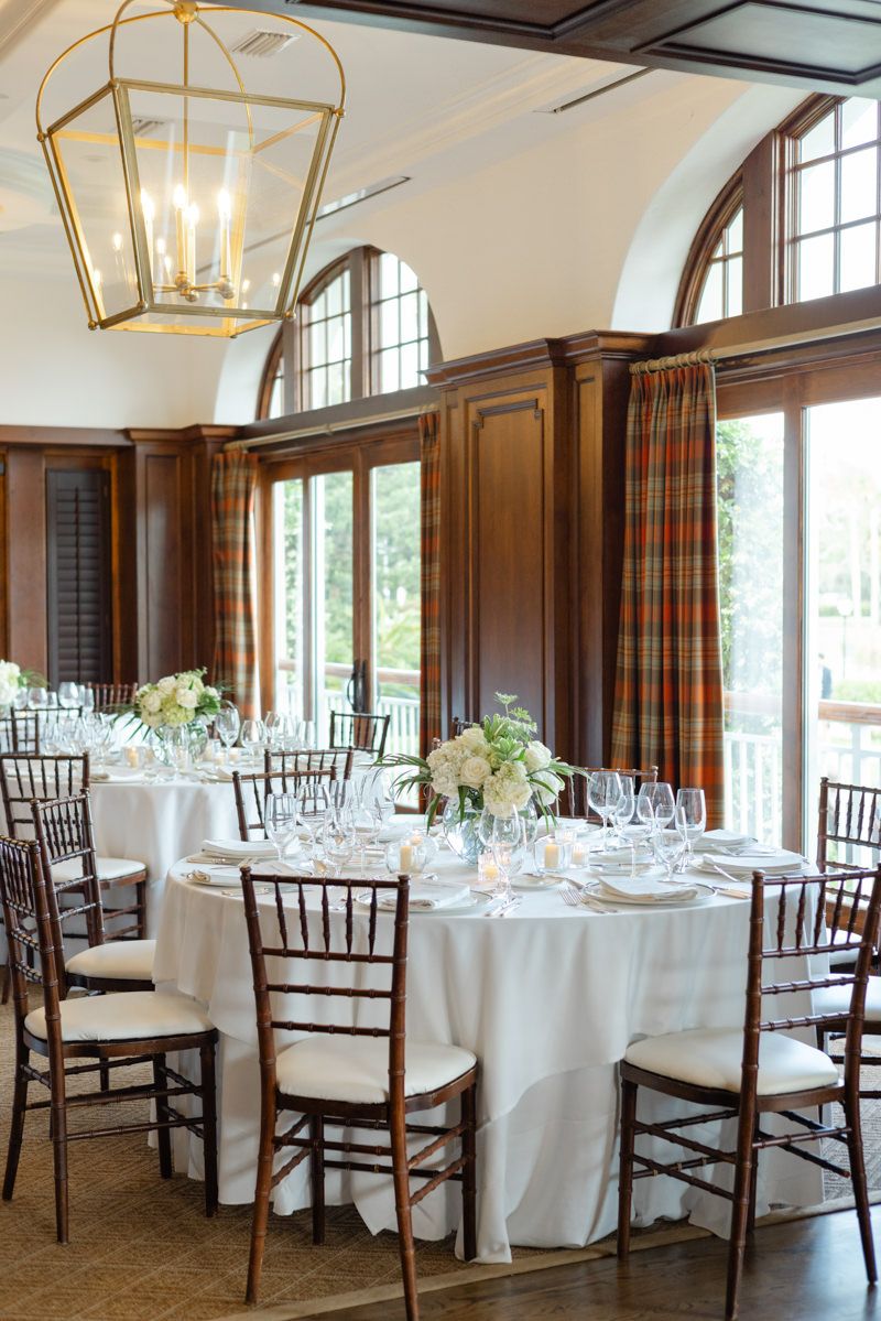 Rehearsal dinner in the Trophy Room at Sea Island Lodge. Luxury event captured by wedding photographer.
