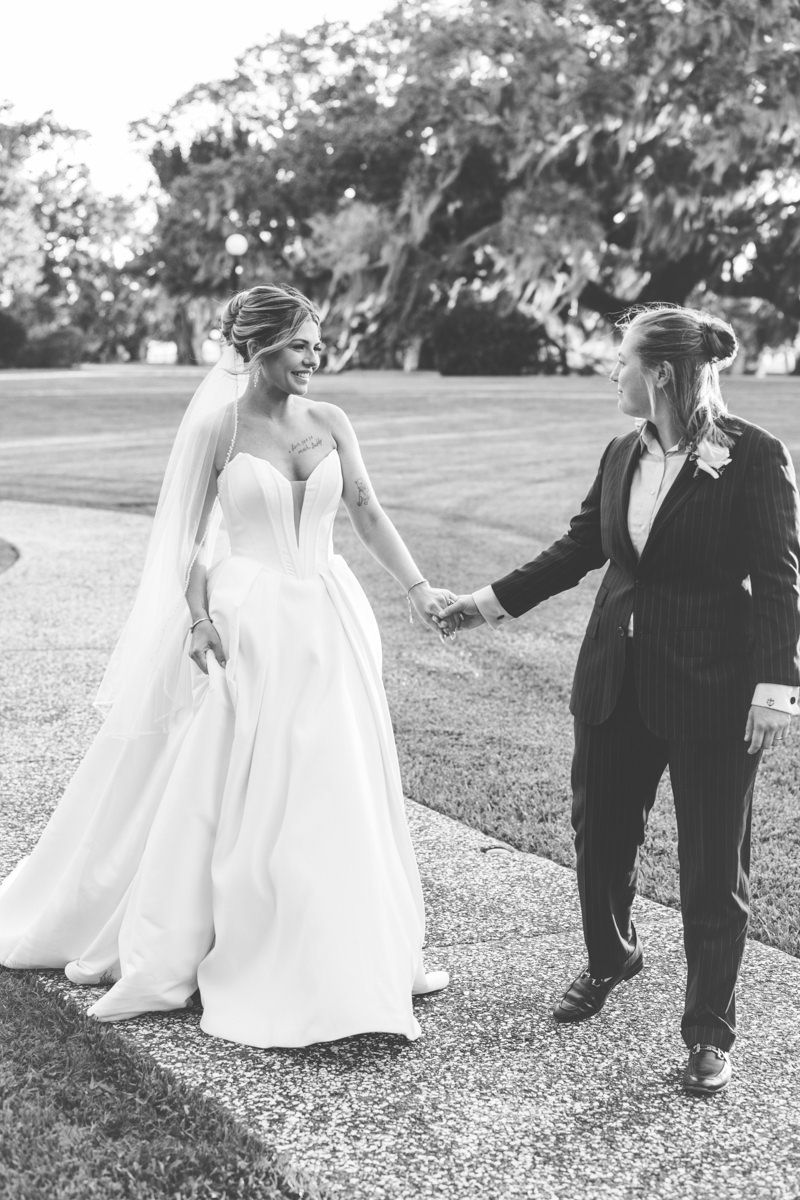 Gay wedding with two brides at Jekyll Island, captured by a wedding photographer based near St. Simons Island in the Golden Isles.