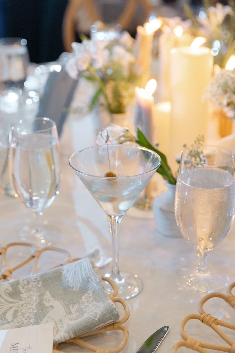 Reception table details at The Cloister, Sea Island. Captured in elegant, editorial-style wedding photography.