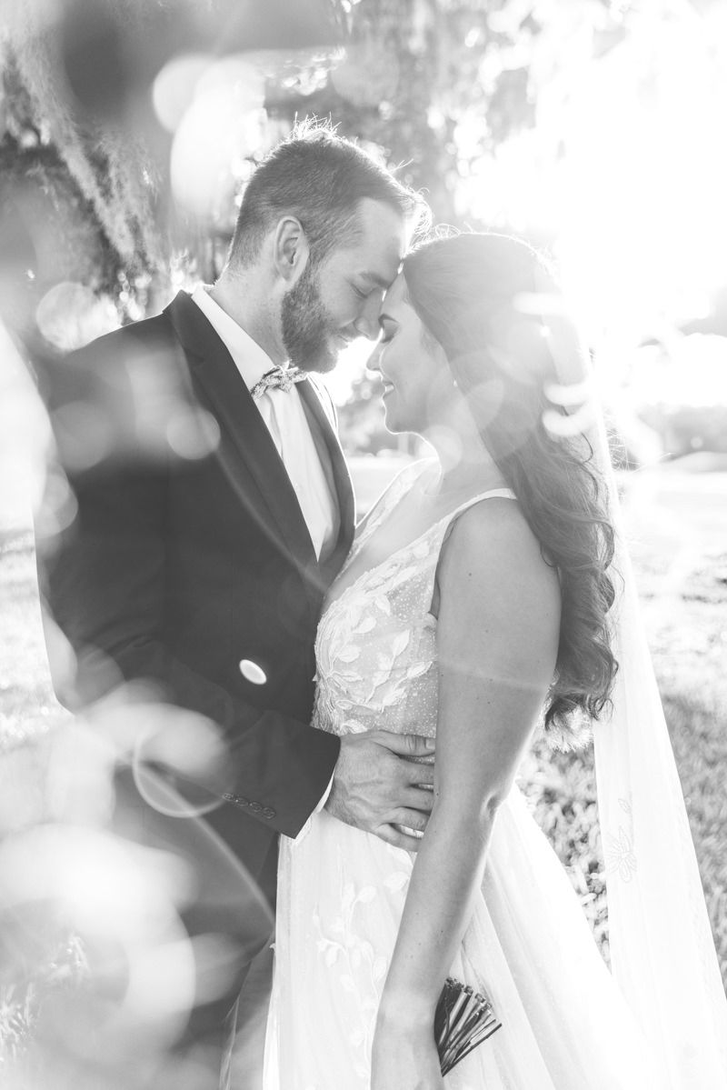Bride and groom portraits at The Cloister Lodge, captured by Sea Island wedding photographer in timeless, editorial style.
