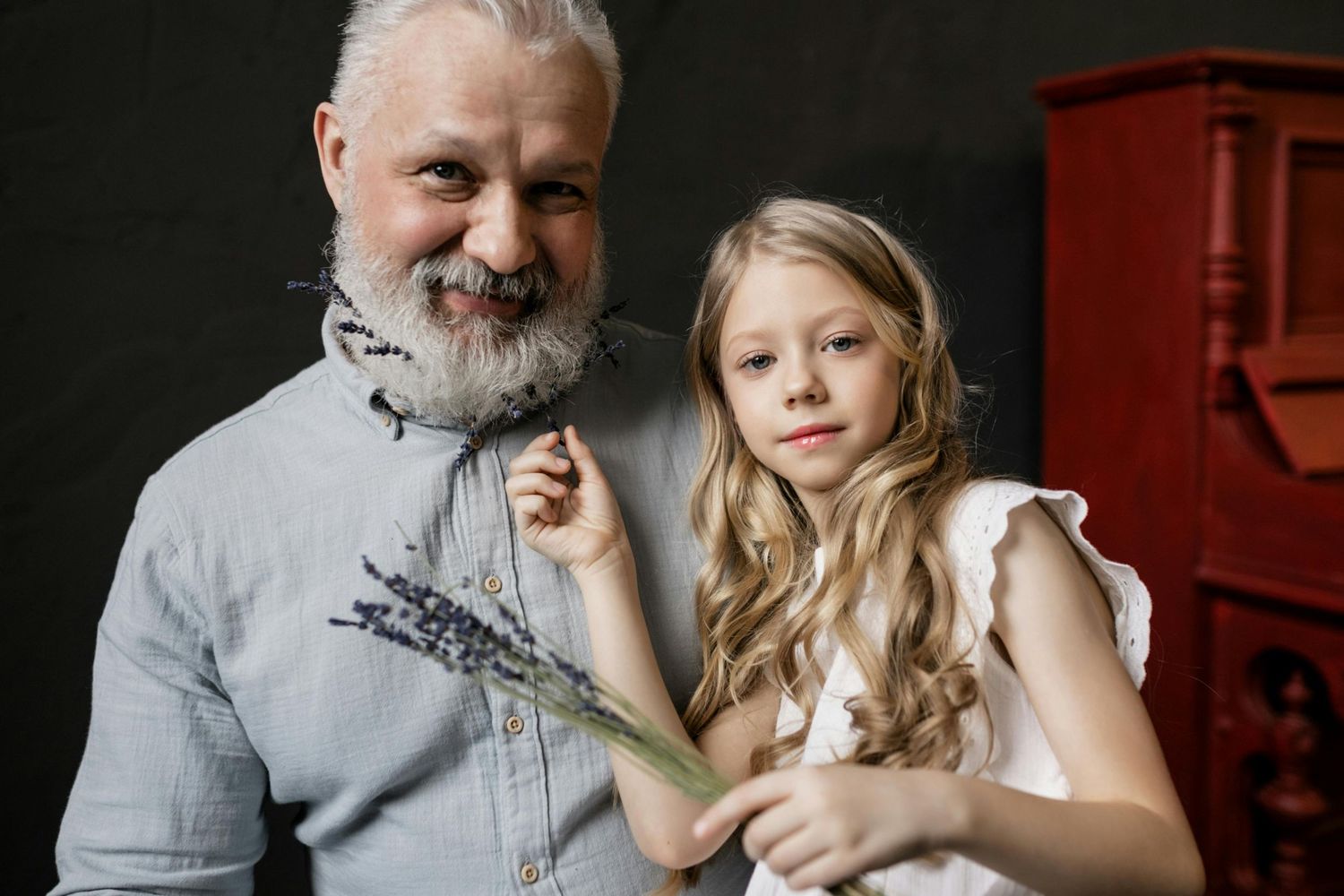 Jerome cheerful indoor family portrait, warm light, captured by luxury Arizona family photographer.