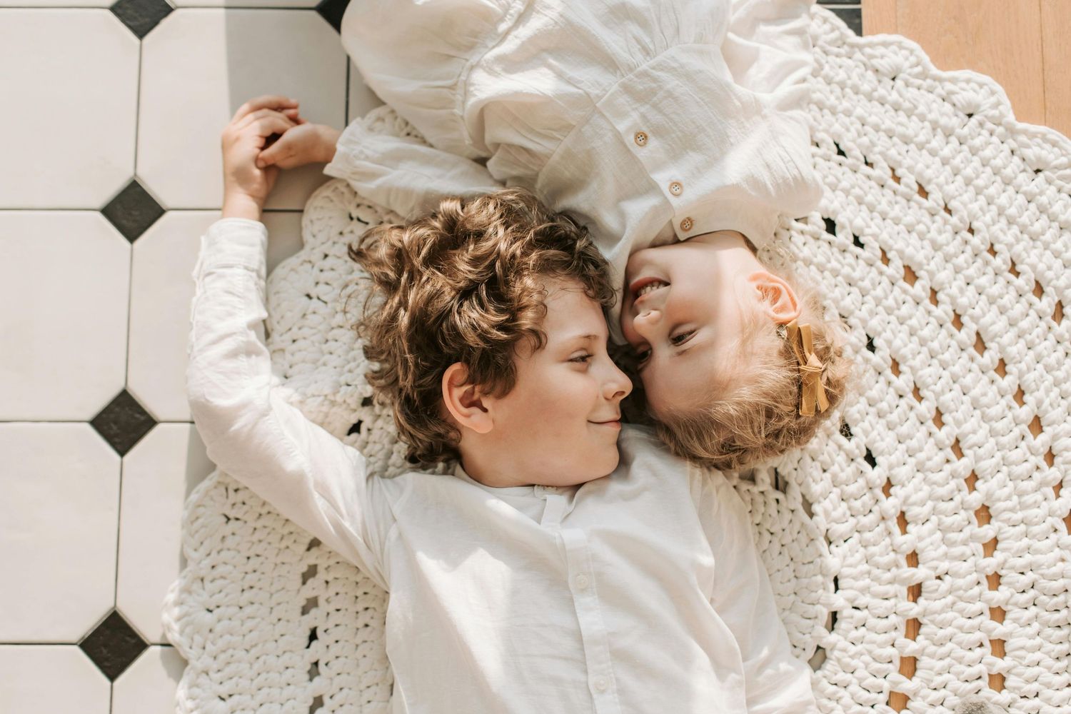 Avondale indoor family portrait, bright warm lighting, photographed by premier Arizona family photographer.
