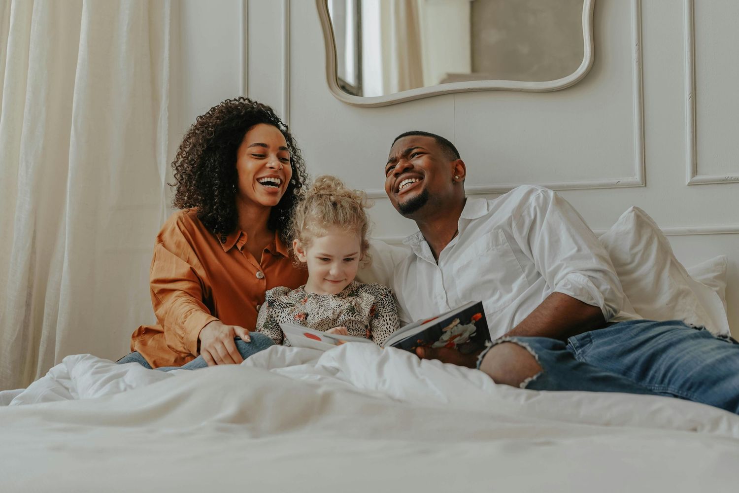 Tempe Arizona Playful at-home family session, kids and parents laughing, fine art portraits created to last for generations.
