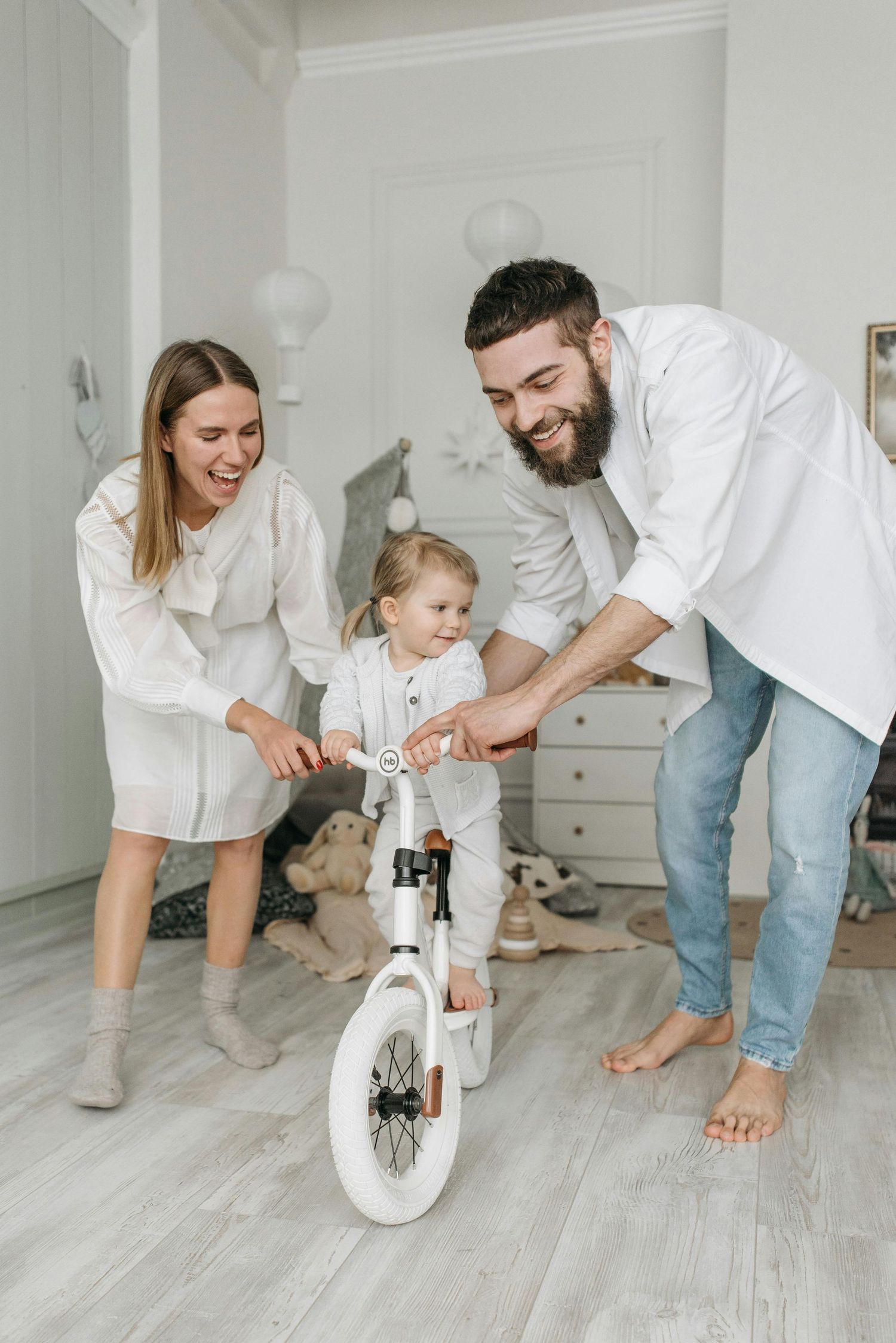 Fun-filled at-home session with kids and parents, creating joyful heirloom moments, photographed by top Arizona family photographer.