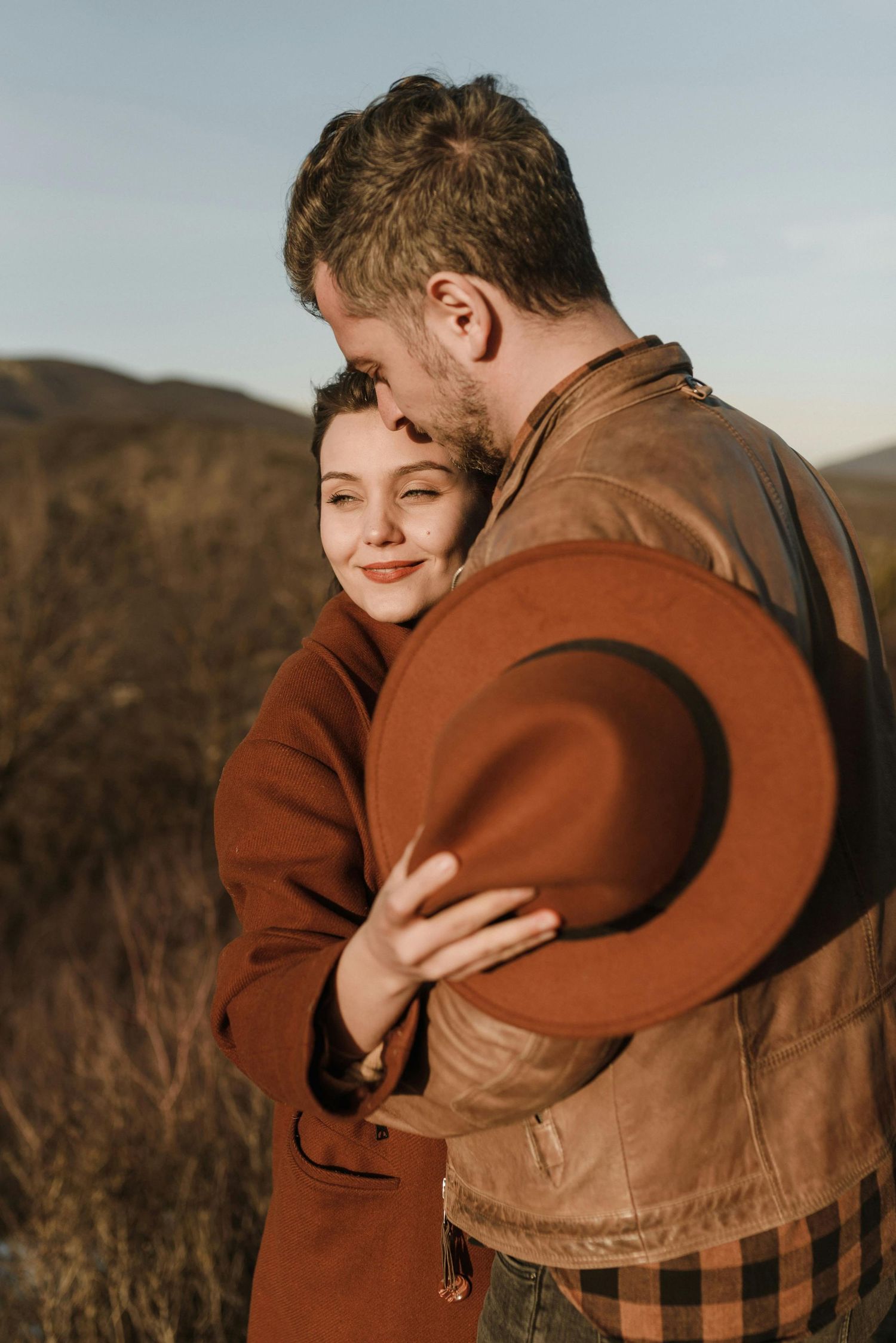 Engagement session in Tempe showcasing tender moments with romantic, luminous desert-light photography.