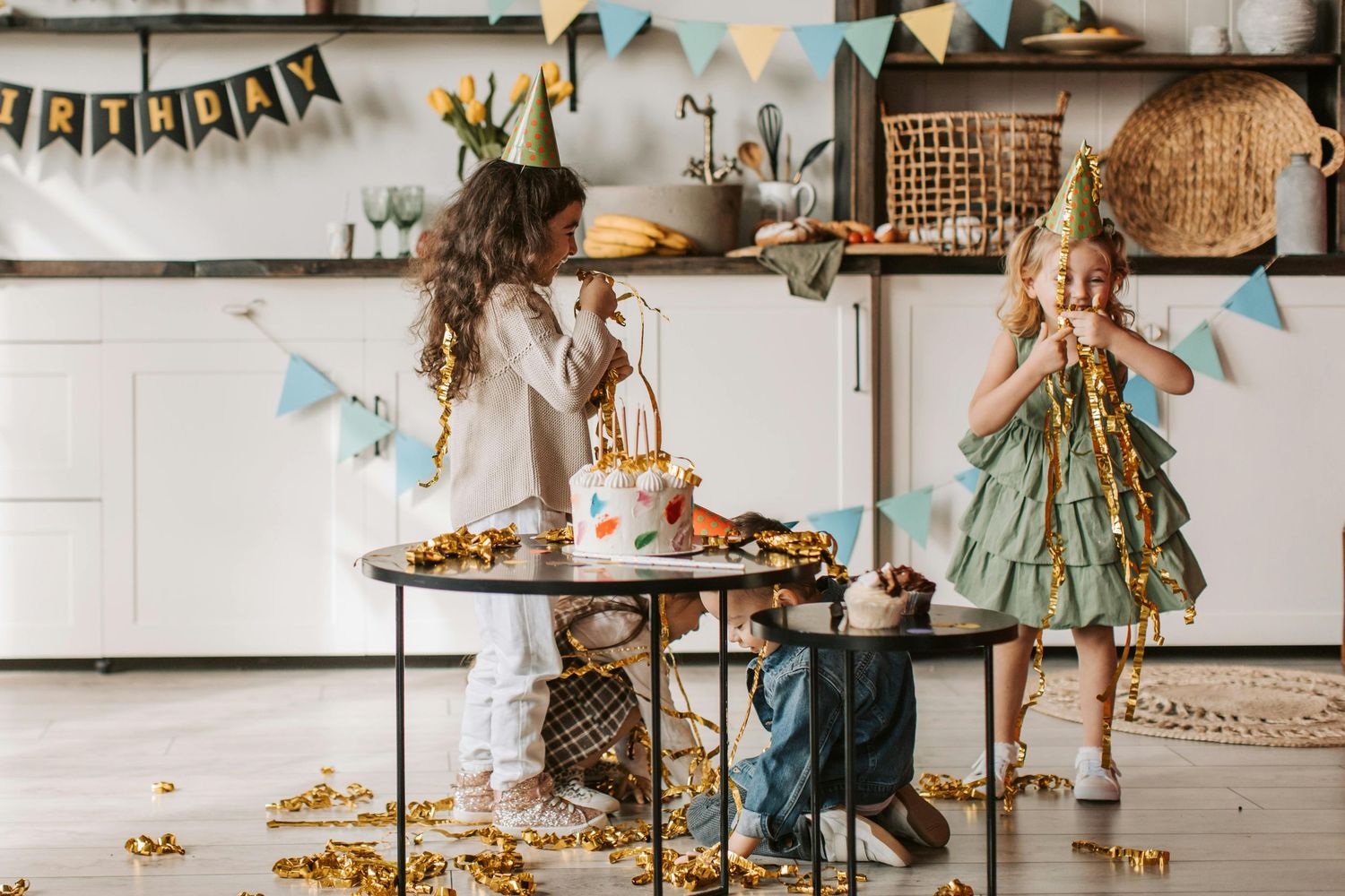 Jerome birthday fun, laughter-filled moments, kids celebrating, photographed by luxury Arizona children photographer.