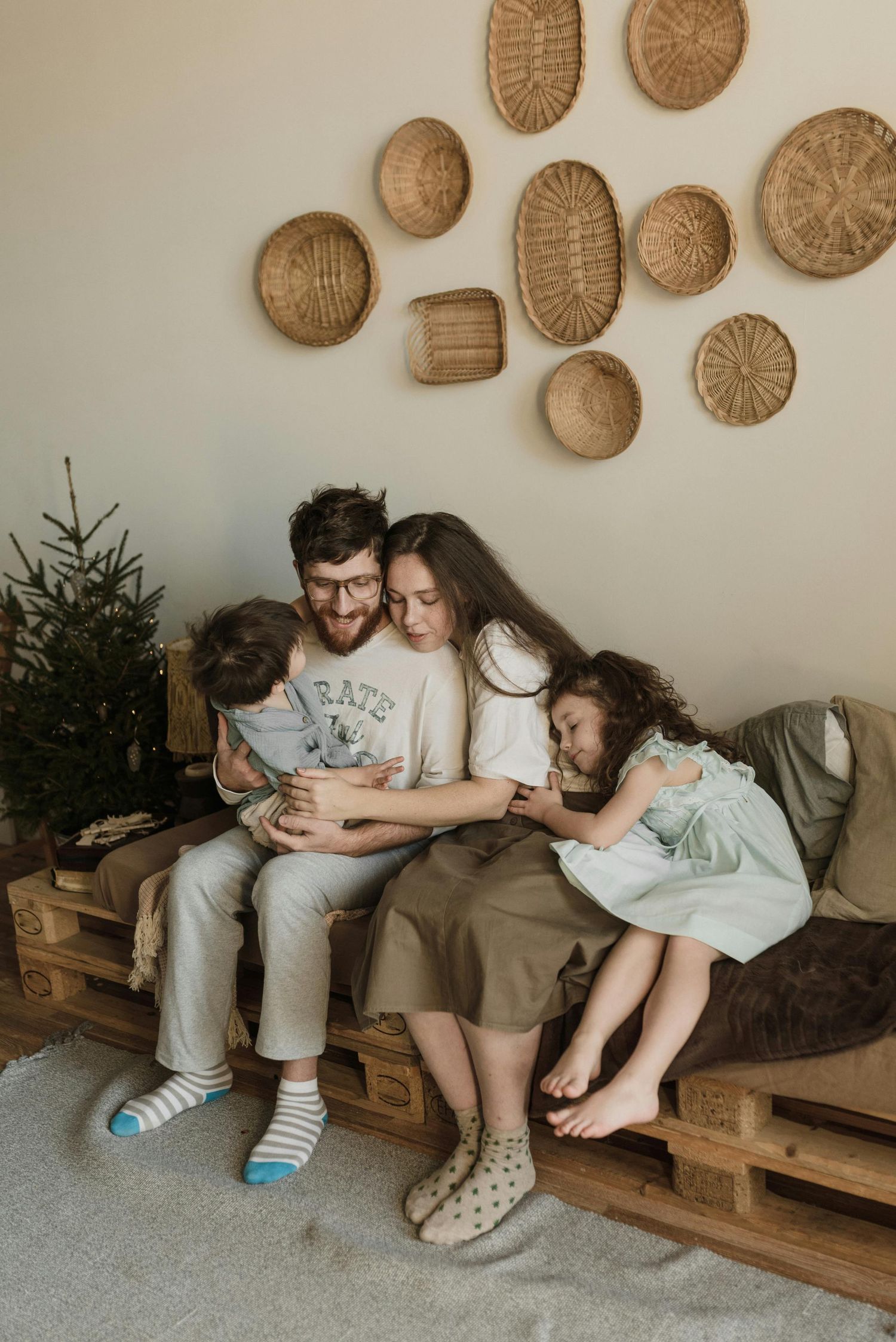 Bisbee at-home portraits, parents and kids having fun, captured in warm, heirloom-quality fine art.