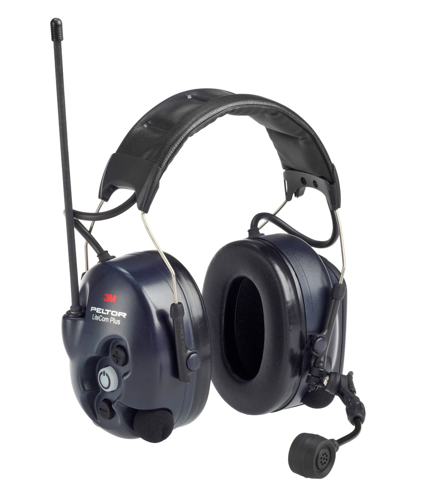 3M Peltor WS LiteCom Pro III wireless headset with built-in two-way radio and noise protection for industrial use.
